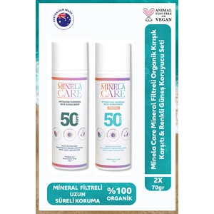 Minela Care Mineral Filtreli Organik Kırışık Karşıtı + Renkli Güneş Koruyucu Seti PA++++