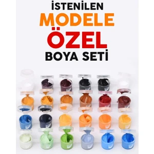 Palmiye Hobi Sanat Modele Özel Tüm Renkleri Içeren Boya Seti Sayılarla Boyama