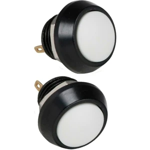 PBS-33B Push Buton 12MM Beyaz Mantar Buton 5 Adet