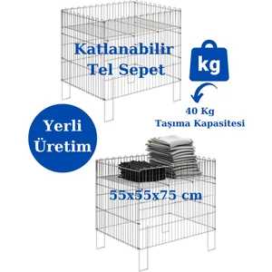 Manken İstanbul Katlanılabilir Tel Sepet Indirim Sepeti Havuz Sepet Market Sepeti Çamaşır Sepeti