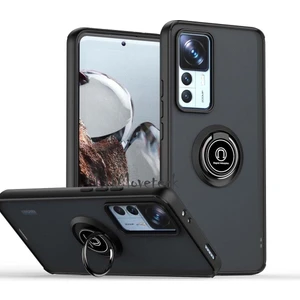 M.TK Moveteck Xiaomi Mi 12T & Mi 12T Pro Kılıf Kamera Korumalı Arkası Mat Renkli Tuşlu Yüzüklü Standlı Military
