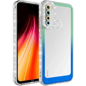 Xiaomi Redmi Note 8 Simli ve Renk Geçiş Tasarımlı Lens Korumalı Silikon Kılıf