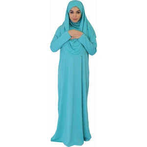 Zehranaz Namaz Elbisesi Cam Göbeği Mavisi 5-6 Yaş