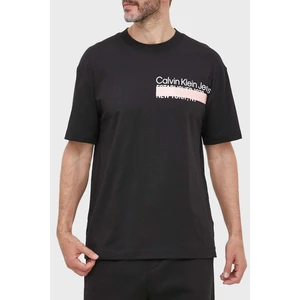 Calvin Klein Logolu Bisiklet Yaka Pamuk Oversize T Shirt J30J323522BEH Erkek T Shirt J30J323522 Beh