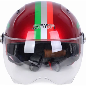 3c Sertifikalı Kask Kask Çift Lens Yarım Kask Four Seasons Uv Koruma Yetişkin Kask (Yurt Dışından)