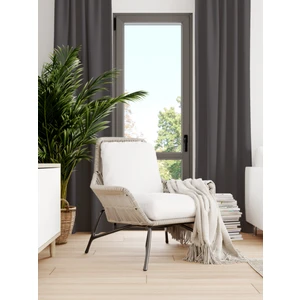 FAVOLLİ Kadife Dokulu Gri Ada Fon Perde Ekstrafor Büzgülü Dream Series