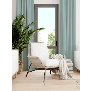 FAVOLLİ Kadife Dokulu Sis Mavisi Ada Fon Perde Ekstrafor Büzgülü Dream Series