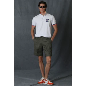 Peler Spor Erkek Chino Şort Slim Fit Haki