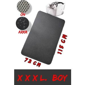 Elekli Kedi Kumu Paspası Büyük Boy 115X72 cm Çift Taraflı Su Geçirmez Malzeme