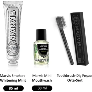 Smokers Whitening Diş Macunu 85 ml + Gargara ve Diş Fırçası