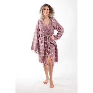Mira Home Kapüşonlu Kadın / Erkek Peştemal Bornoz Soft %100 Pamuklu Natural