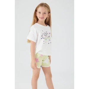 3074 Super Power Kız Çocuk Şort Takım