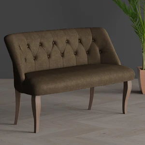 Gadahome Klasik Ikili Balkon Ofis ve Cafe Çay Koltuğu (Ceviz Ayaklı)