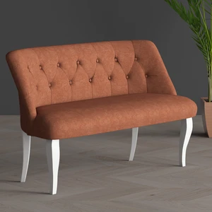 Gadahome Klasik Ikili Balkon Ofis ve Cafe Çay Koltuğu (Beyaz Ayaklı)
