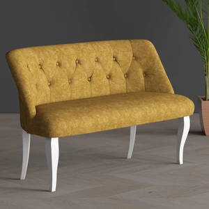 Gadahome Klasik Ikili Balkon Ofis ve Cafe Çay Koltuğu (Beyaz Ayaklı)