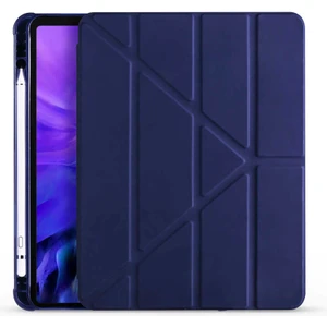 Apple iPad Air 10.9 2020 4.nesil Uyumlu Kılıf Standlı Katlanabilir Pu Silikon Tf1 Lacivert