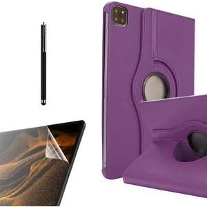 Case Street Apple iPad Pro 11 2020 11 Inç Kılıf Kapaklı Standlı 360 Dönebilen Koruma DN22 + Nano + Kalem Mor