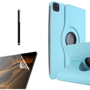 Case Street Apple iPad Pro 11 2020 11 Inç Kılıf Kapaklı Standlı 360 Dönebilen Koruma DN22 + Nano + Kalem Mavi