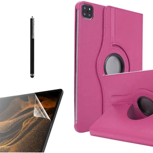 Case Street Apple iPad Pro 11 2020 11 Inç Kılıf Kapaklı Standlı 360 Dönebilen Koruma DN22 + Nano + Kalem Pembe