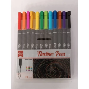 Fineliner 0.4 mm Ince Uçlu Yazı ve Çizim Kalemi 12 Renk
