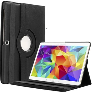 Samsung Galaxy Tab 4 10.1 T530 Uyumlu Kılıf Kapaklı Standlı 360 Dönebilen Koruma Dn2 Siyah