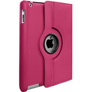 Apple iPad Mini 4 Kılıf Kapaklı Standlı 360 Dönebilen Koruma Dn1 Pembe Koyu