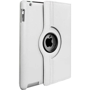Apple iPad Mini 1 Uyumlu Kılıf Kapaklı Standlı 360 Dönebilen Koruma Dn1 Beyaz