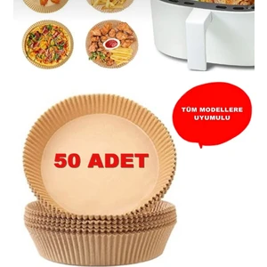 Her Modele Uyumlu Xl & Xxl 50 Adet Airfryer Pişirme Kağıdı - Hijyenik Yağlı Kağıt - Airfryer Ustası