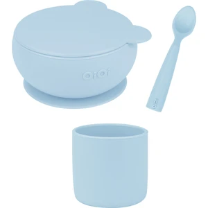 Oioi Mineral Blue Üçlü Set (Namnam+Kapaklıkase+Minibardak)