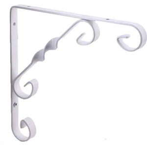 Burgulu 20 x 30 cm Dekoratif Raf Altı Raf Ayağı Konsol Beyaz