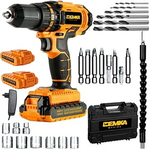 58V 8AH C-E-S Seri Darbeli Metal Şanzuman Şarjlı Çift Akülü Matkap 27PRÇ Uç Setli