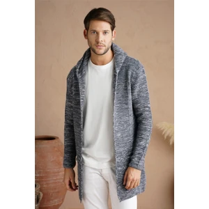 Cool Tarz Erkek Gri Karışım Kapüşonlu Triko HIRKA-HRK7721R02S