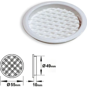 Şen Mobilya Aksesuarları Plastik Menfez 50 Lik Beyaz