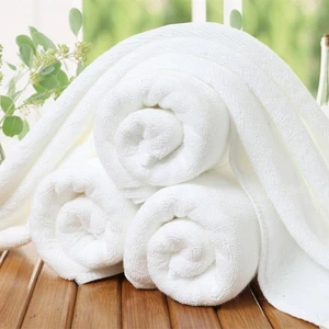 3 Adet 90x150 Cm Lüx Beyaz Otel Banyo Havlusu 650 Gram %100 Pamuk