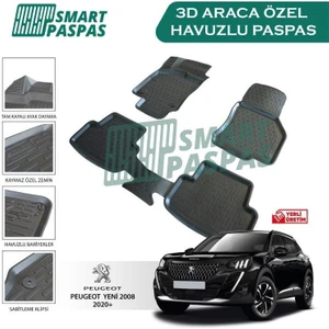 Peugeot 2008  Paspas 2020 Sonrası  3D Havuzlu Paspas Smartpaspas