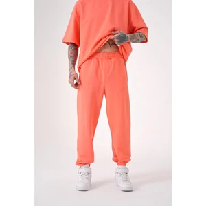 Relaxed Basic Paça Lastikli Cepli Eşofman Altı Pembe