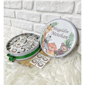 Bunnyball Chocolate 50 Adet Isme Özel Safari Temalı Hoş Geldin Bebek Çikolatası