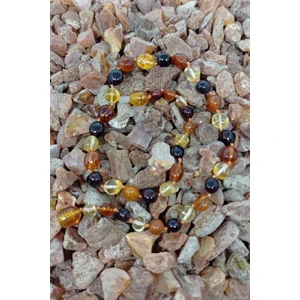 Tesbihci Efendi Orjinal Baltık Kehribar Barok Bebek Kolyesi - Adınıza Sertifi