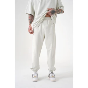 Relaxed Basic Paça Lastikli Cepli Eşofman Altı Gri