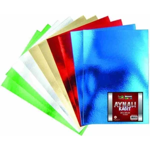 Nova Color Aynalı Karton Kağıt 10 Renk 20x30 cm 10 Adet Kırtasiye Seti