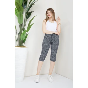 Banada Moda Kadın Desenli Penye Kapri