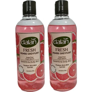 Fresh Doğal Çiçek Özleri Doğal Gliserin Duş Jeli Pembe Greyfurt Koku Arındırıcı Etki 2 Adet x 500 ml