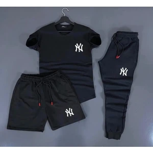 New Cabin Ny Baskılı Unisex Yazlık Eşofman Kombini 3'lü