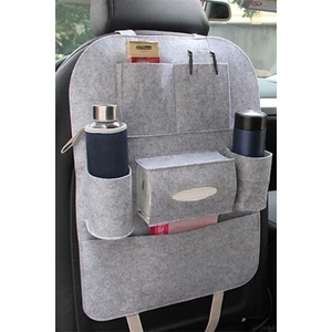 Araç Içi Koltuk Arkası Organizer Keçe Eşya Düzenleyici Aksesuar Gri Renk