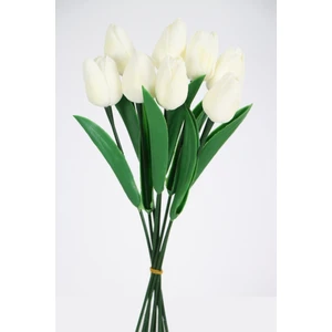 Yapay 8 Li Islak Lale Buketi Gelin Kına Dış Çekim Dekorasyon Çok Amaçlı Islak Lale  Gerçek Doku Kırık Beyaz