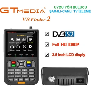 Ucuzcu Market Uydu Yön Bulucu Gtmedia V8 Finder 2 (Canlı Görüntü Izleme+Şarjlı+Taşıma Çantalı)
