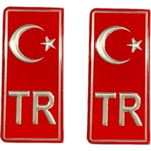 Point Marketing Tr Plaka Stıcker 2'li - Türkiye Plaka Stıcker - Türkiye Plakalık Stickeri