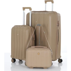 Mçs Polipropilen 3'lü Valiz Seti Büyük & Kabin & Makyaj V305