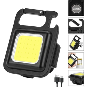 Metal Kasa Mini Led, Anahtarlı  El Feneri, Flash, Mıknatıslı ,  Su Geçirmez, Şişe Açacaklı , Şarjlı