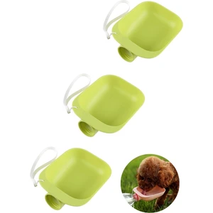 3 Adet Evcil Hayvan Kedi Köpek Suluğu Seyahat Su Şişesi Kasesi Pet Şişe Bağlantılı Kabı 3 Adet